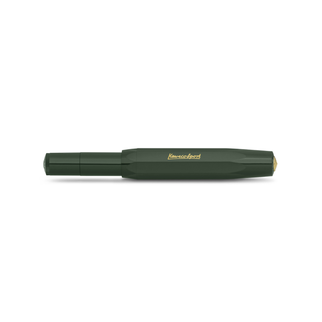 Kaweco Classic Sport Gel Roller Pen - Green — flat lay