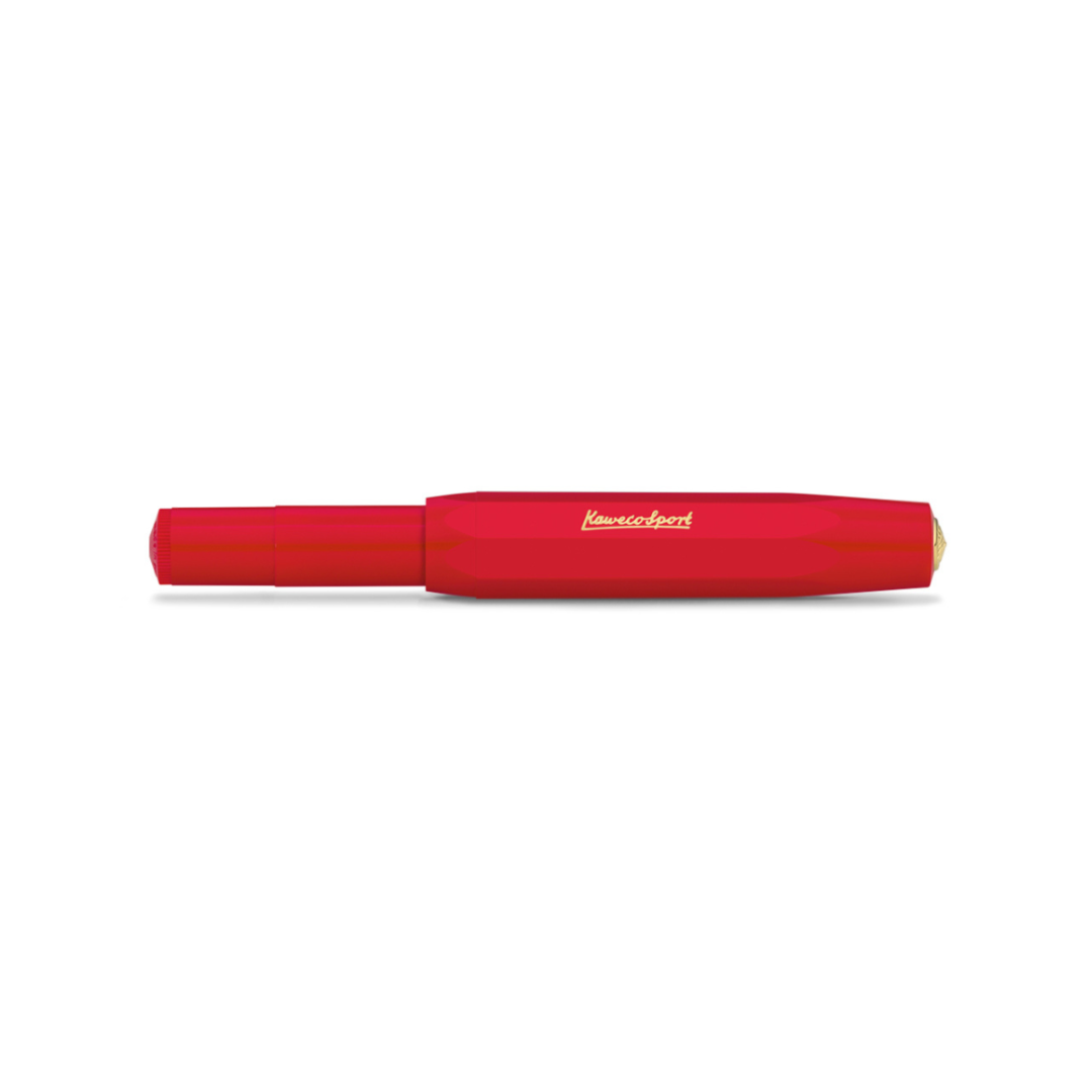 Kaweco Classic Sport Fountain Pen - Red — flat lay