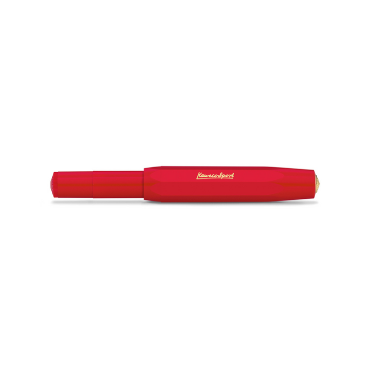 Kaweco Classic Sport Fountain Pen - Red — flat lay