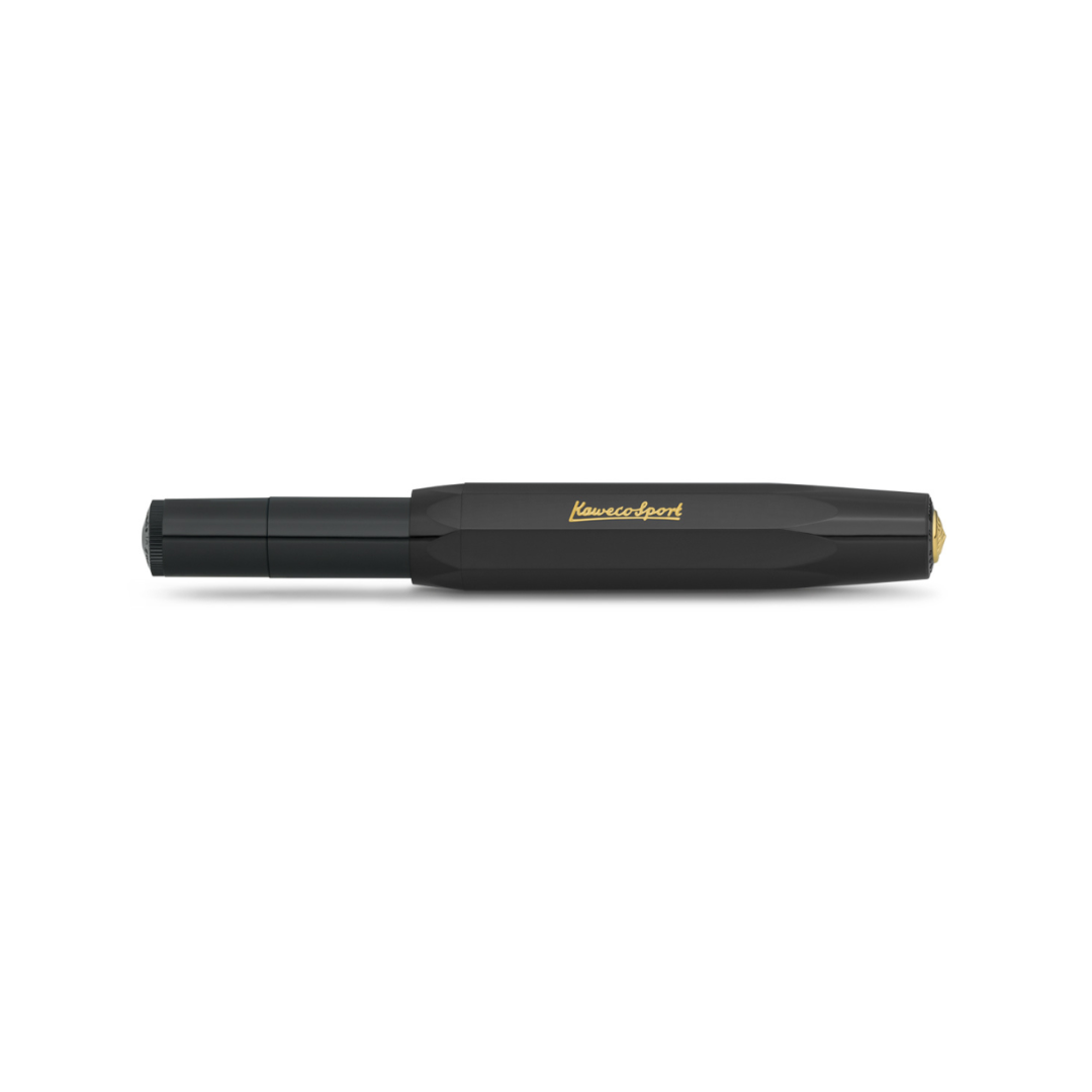 Kaweco Classic Sport Gel Rollerball Pen in Black — Kaweco rollerball pen — fluid gel ink writing instrument, at Cityluxe Singapore