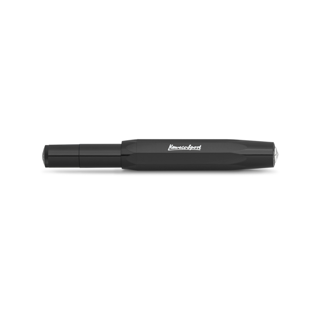 Kaweco Skyline Sport Fountain Pen in Black — Kaweco fountain pen — precision nib writing instrument, at Cityluxe Singapore stationery store