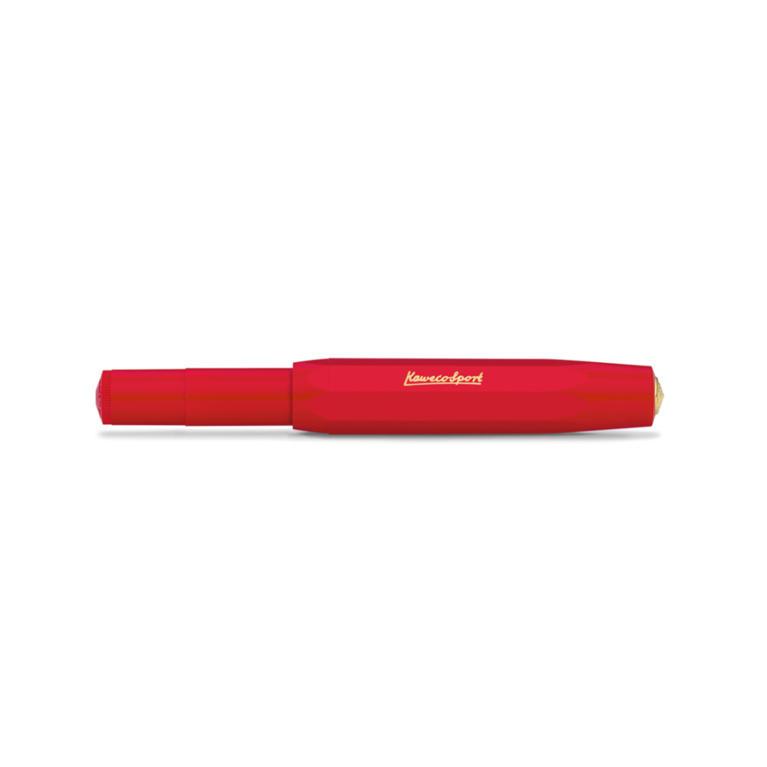 Kaweco Classic Sport Gel Roller Pen in Red — Kaweco rollerball pen — fluid gel ink writing instrument, at Cityluxe Singapore