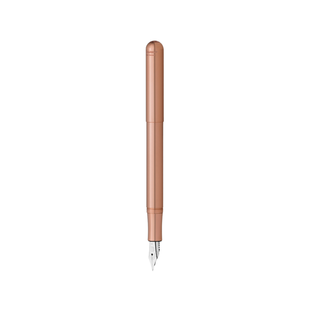 Kaweco Liliput Fountain Pen - Copper — uncapped with cap posted