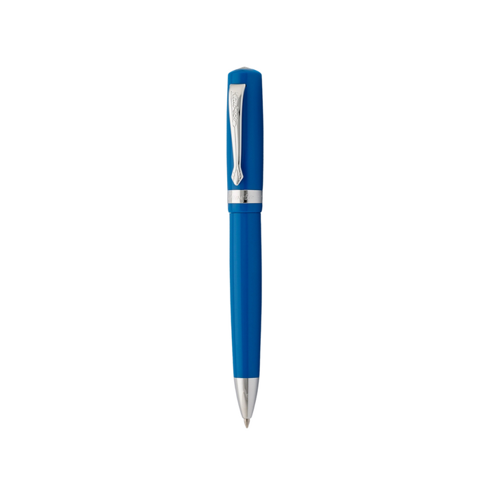 Kaweco STUDENT Ballpoint Pen - Vintage Blue — uncapped with cap posted