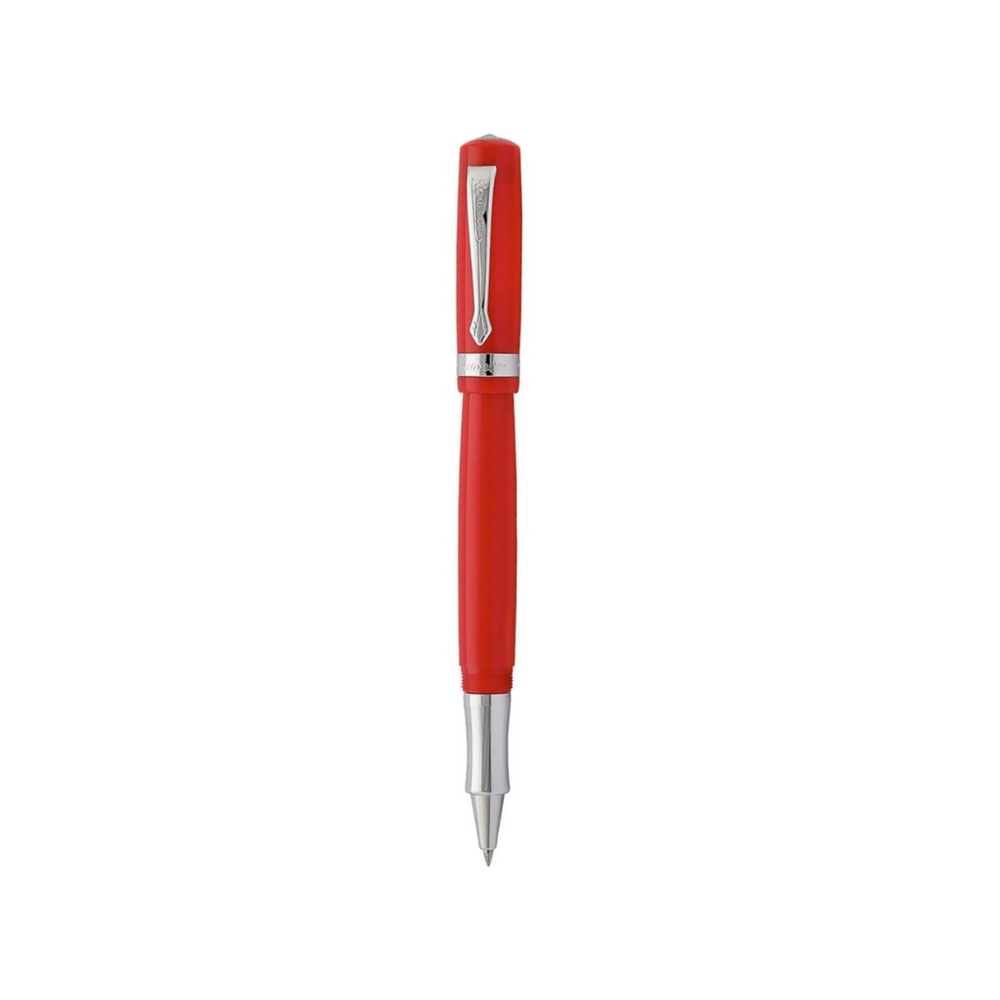 Kaweco STUDENT Rollerball Pen - Red — uncapped with cap posted