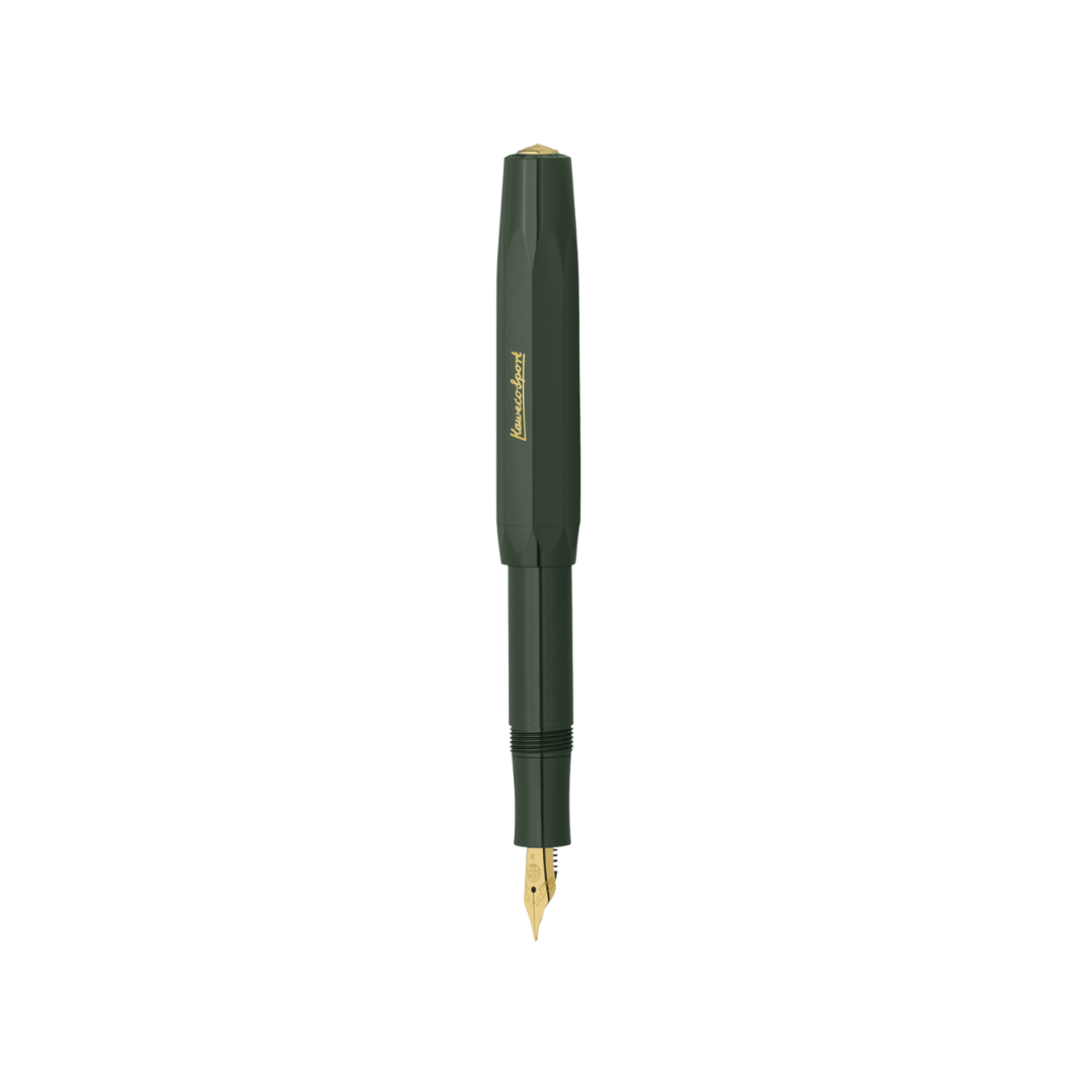 Kaweco Classic Sport Fountain Pen - Green — writing at an angle