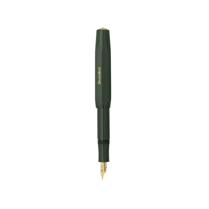 Kaweco Classic Sport Fountain Pen - Green — writing at an angle