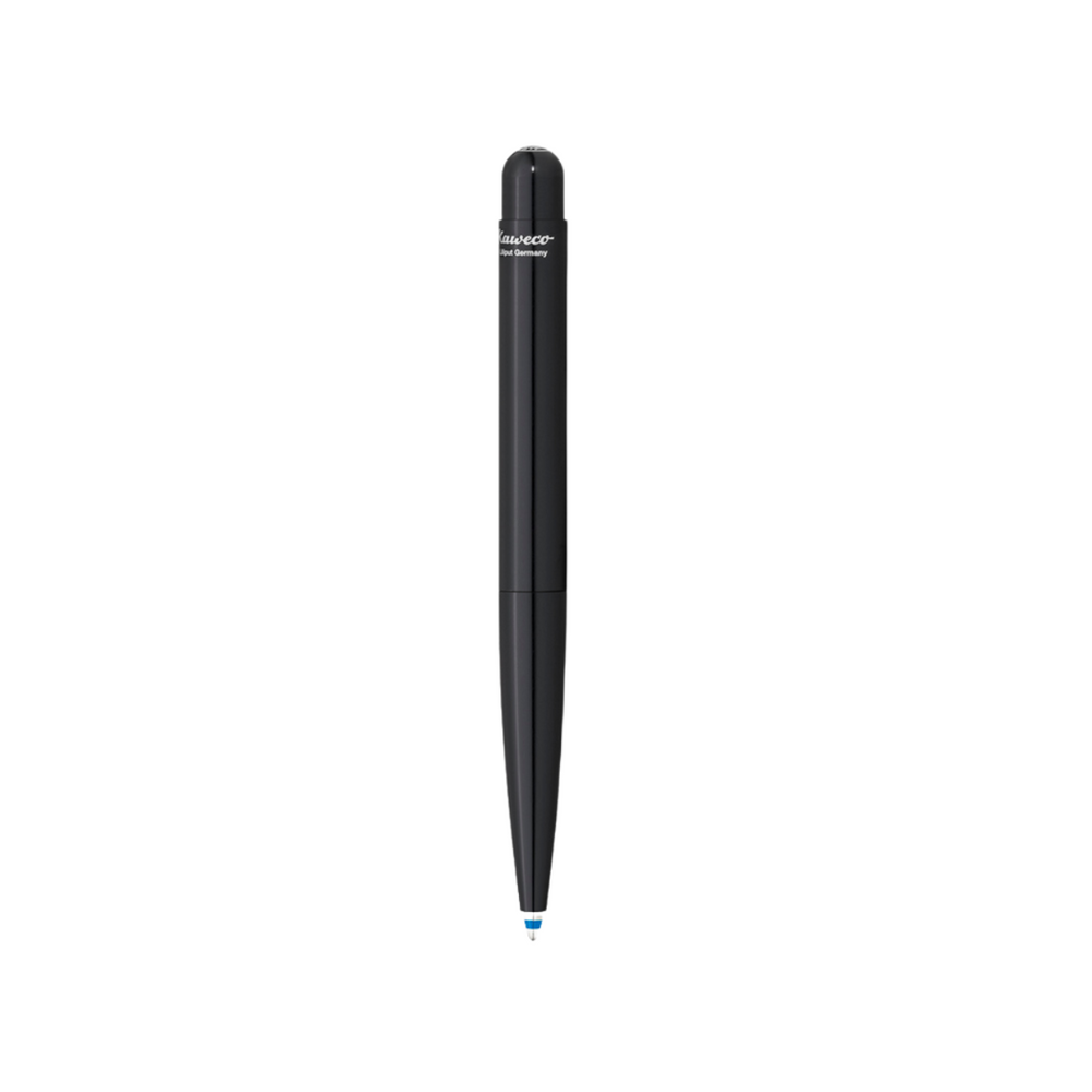 Kaweco Liliput Ballpoint Pen - Black — uncapped with cap posted