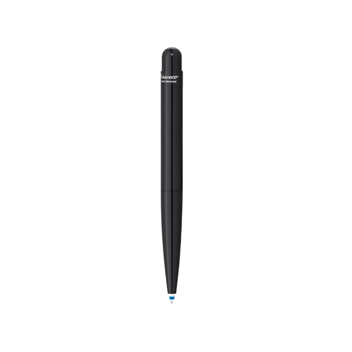 Kaweco Liliput Ballpoint Pen - Black — uncapped with cap posted