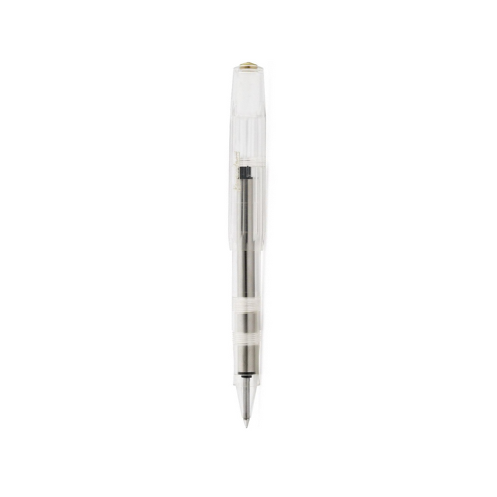 Kaweco Classic Sport Gel Roller Pen - Transparent — uncapped with cap posted