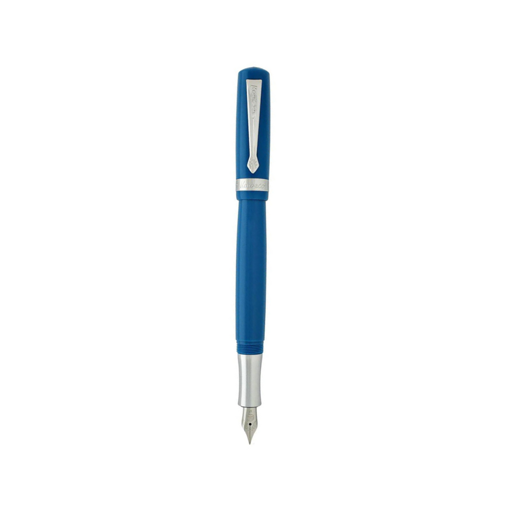 Kaweco STUDENT Fountain Pen - Vintage Blue — uncapped with cap posted