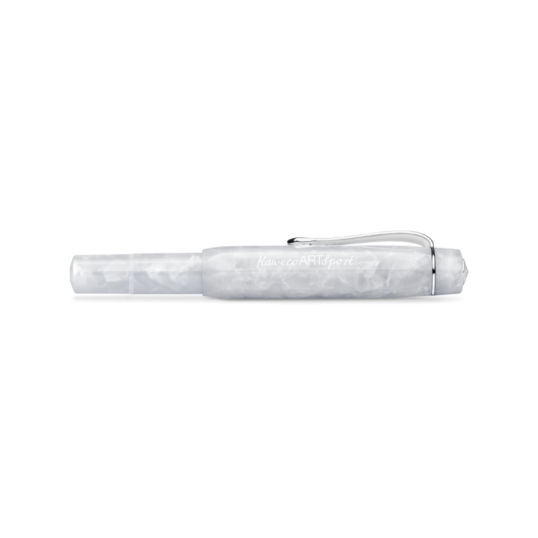 Kaweco Art Sport Fountain Pen - Mineral White — flat lay