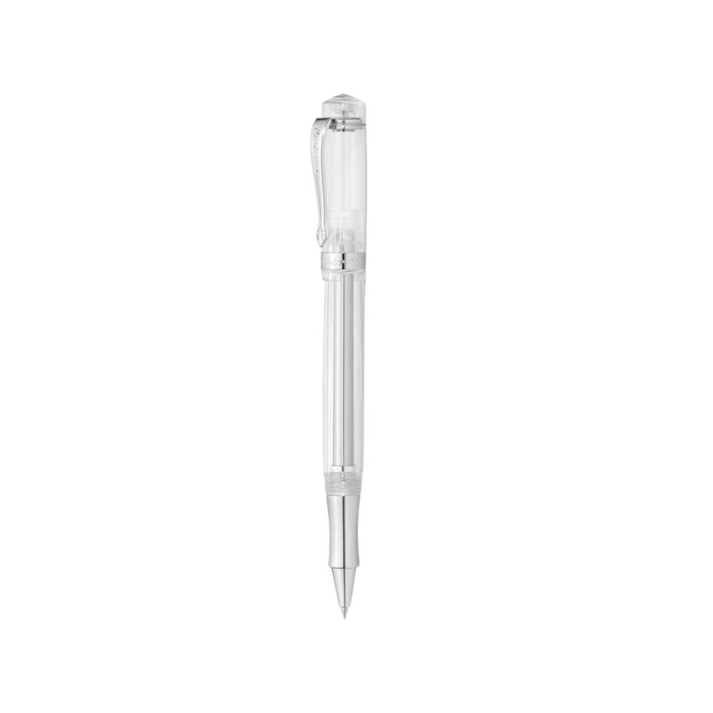 Kaweco STUDENT Rollerball Pen - Transparent — uncapped with cap posted