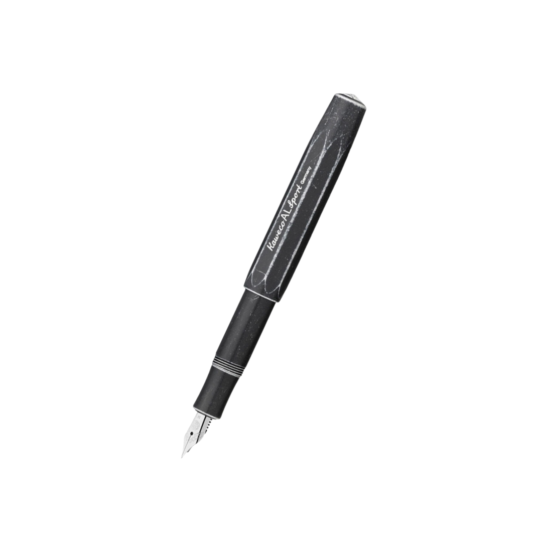 Kaweco AL Sport Stonewashed Fountain Pen - Black — capped