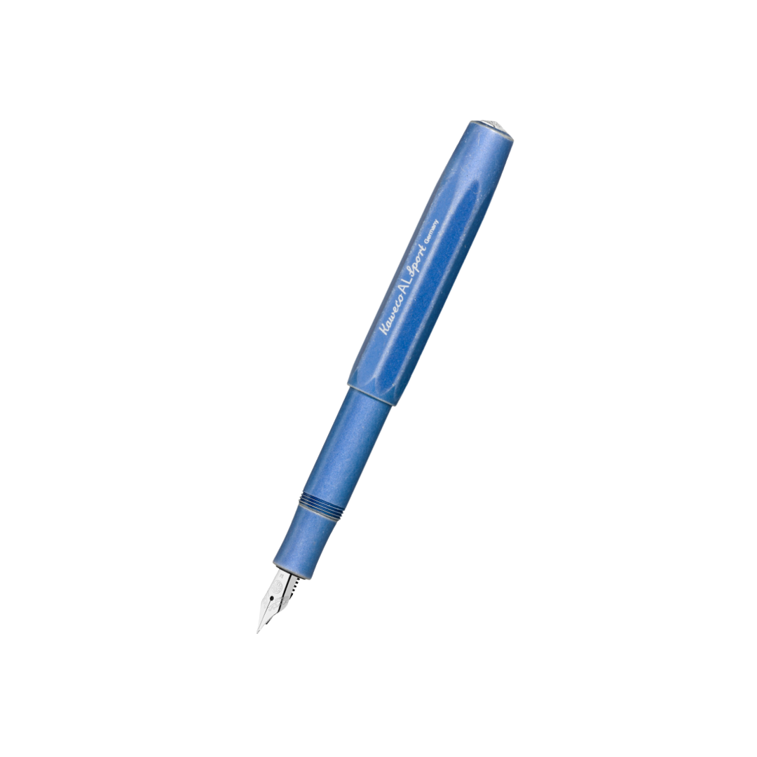 Kaweco AL Sport Stonewashed Fountain Pen - Blue — capped