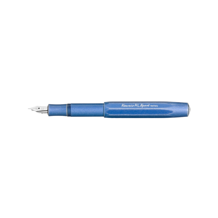 Kaweco AL Sport Stonewashed Fountain Pen - Blue — nib close-up