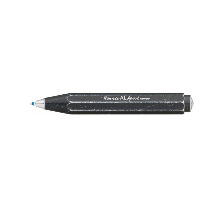 Kaweco AL Sport Stonewashed Ballpoint Pen in Black — Kaweco ballpoint pen — reliable smooth-writing everyday pen, at Cityluxe Singapore
