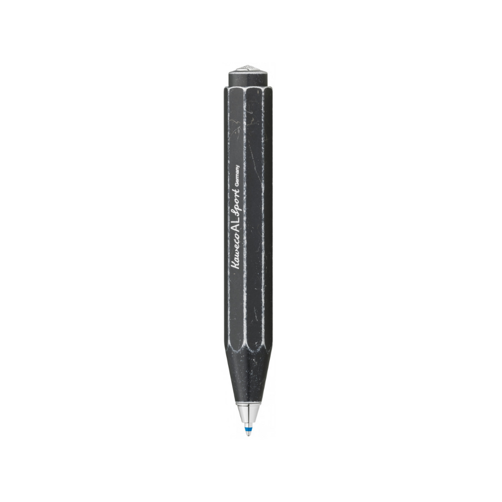 Kaweco AL Sport Stonewashed Ballpoint Pen in Black — Kaweco ballpoint pen — reliable smooth-writing everyday pen, at Cityluxe Singapore