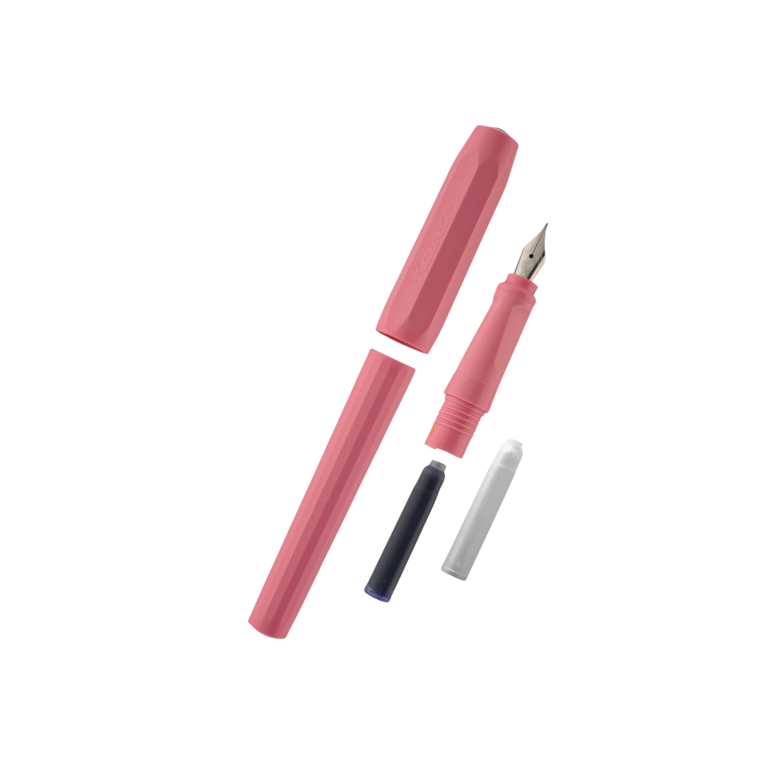 Kaweco Perkeo Fountain Pen - Peony Blossom — writing at an angle
