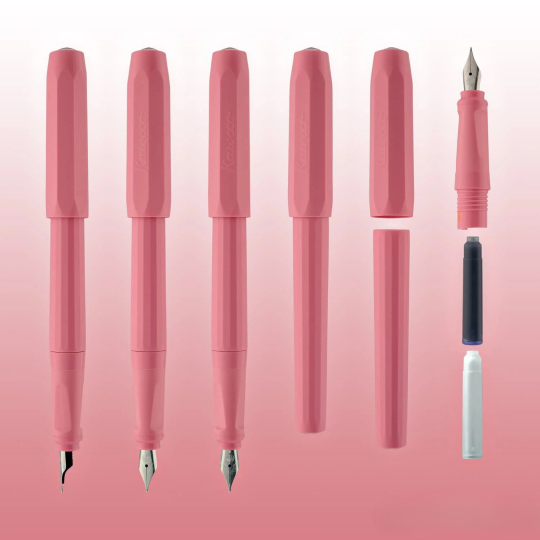 Kaweco Perkeo Fountain Pen - Peony Blossom — flat lay