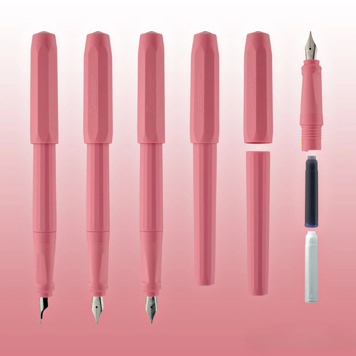 Kaweco Perkeo Fountain Pen - Peony Blossom — flat lay