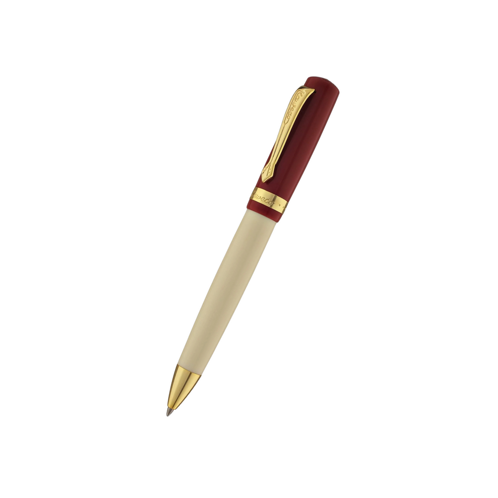Kaweco STUDENT Ballpoint Pen - 30's Blues — uncapped with cap posted