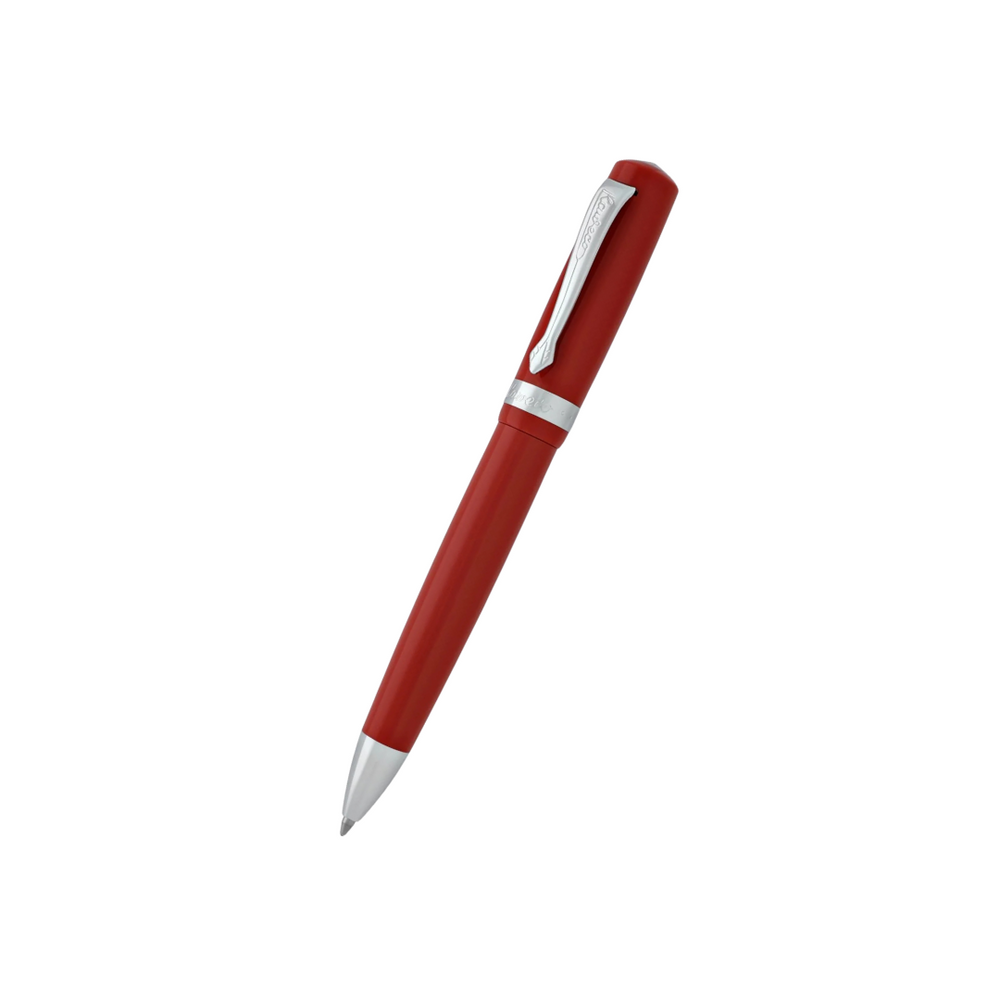 Kaweco STUDENT Ballpoint Pen - Red — uncapped with cap posted