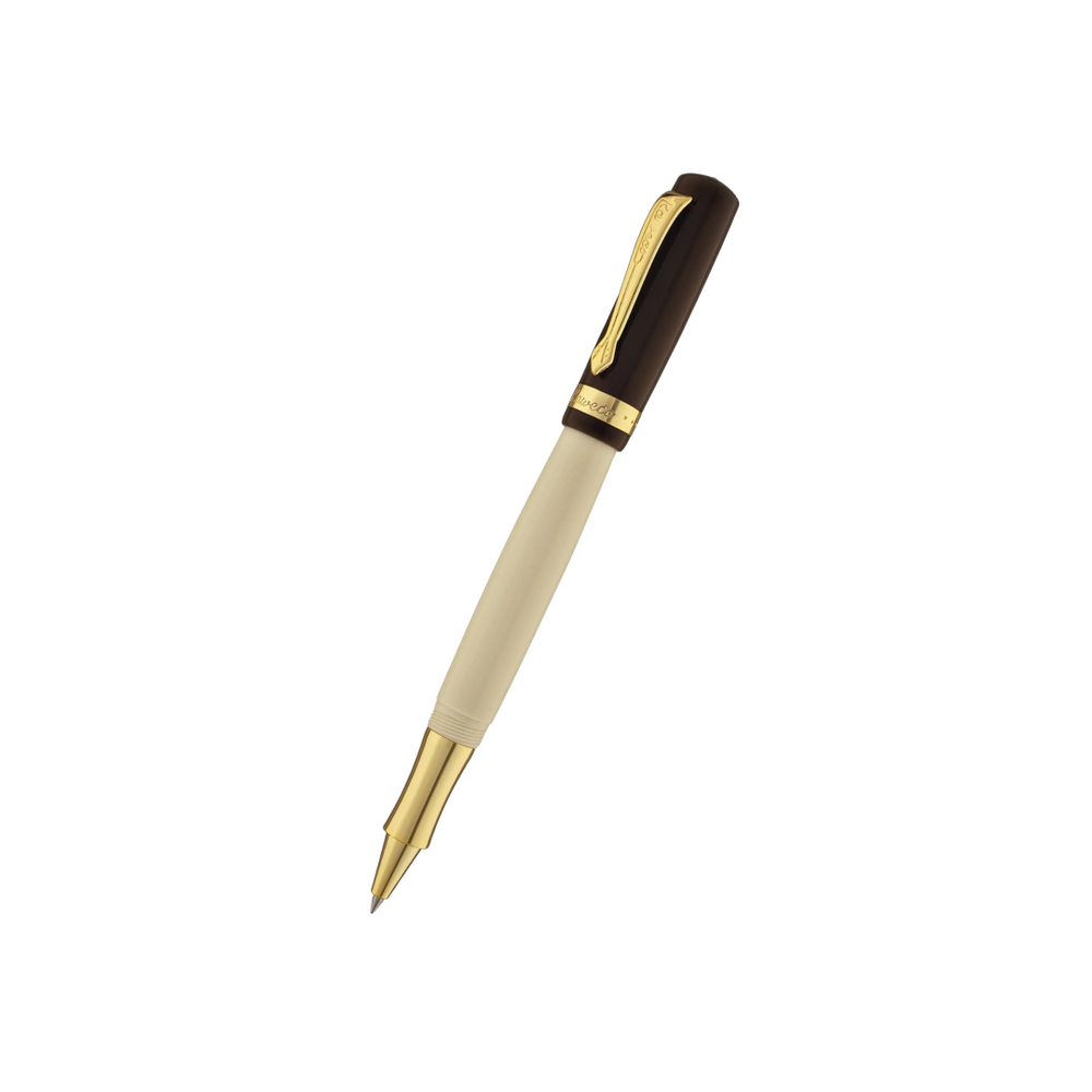 Kaweco STUDENT Rollerball Pen - 20's Jazz — uncapped with cap posted