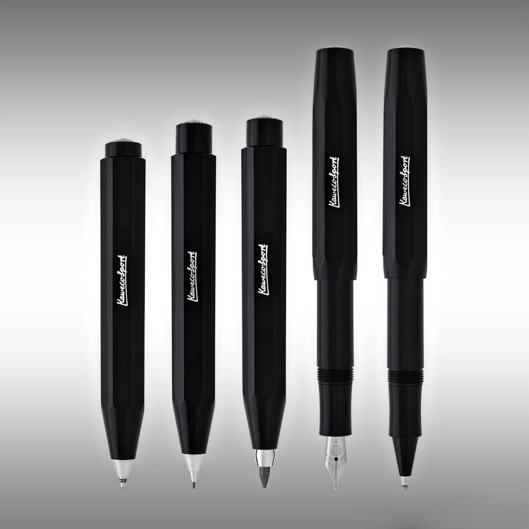 Kaweco Skyline Sport Ballpoint Pen - Black — flat lay
