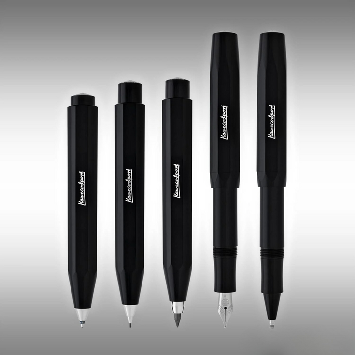 Kaweco Skyline Sport Ballpoint Pen - Black — flat lay