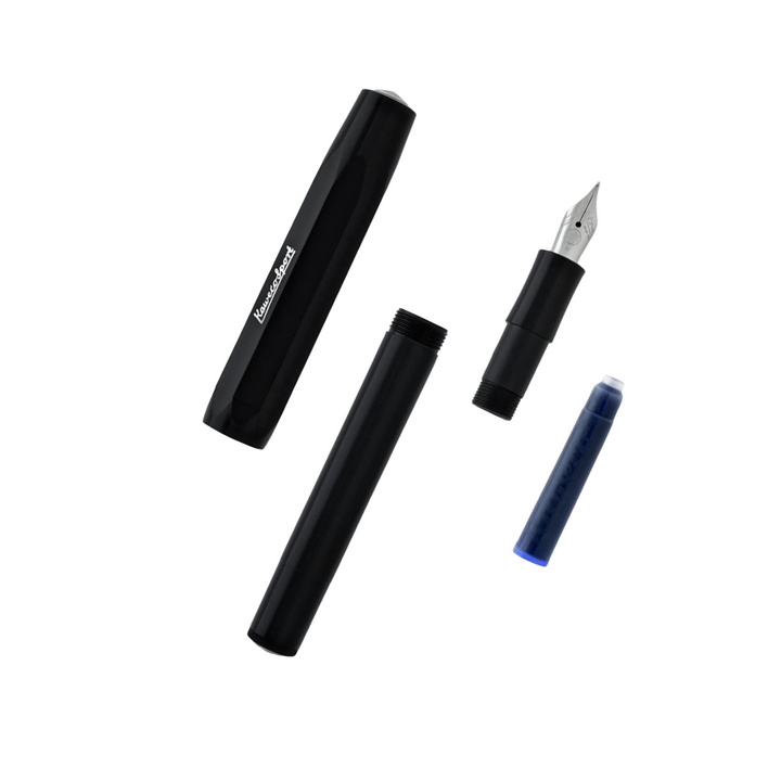 Kaweco Skyline Sport Fountain Pen in Black — Kaweco fountain pen — precision nib writing instrument, at Cityluxe Singapore stationery store