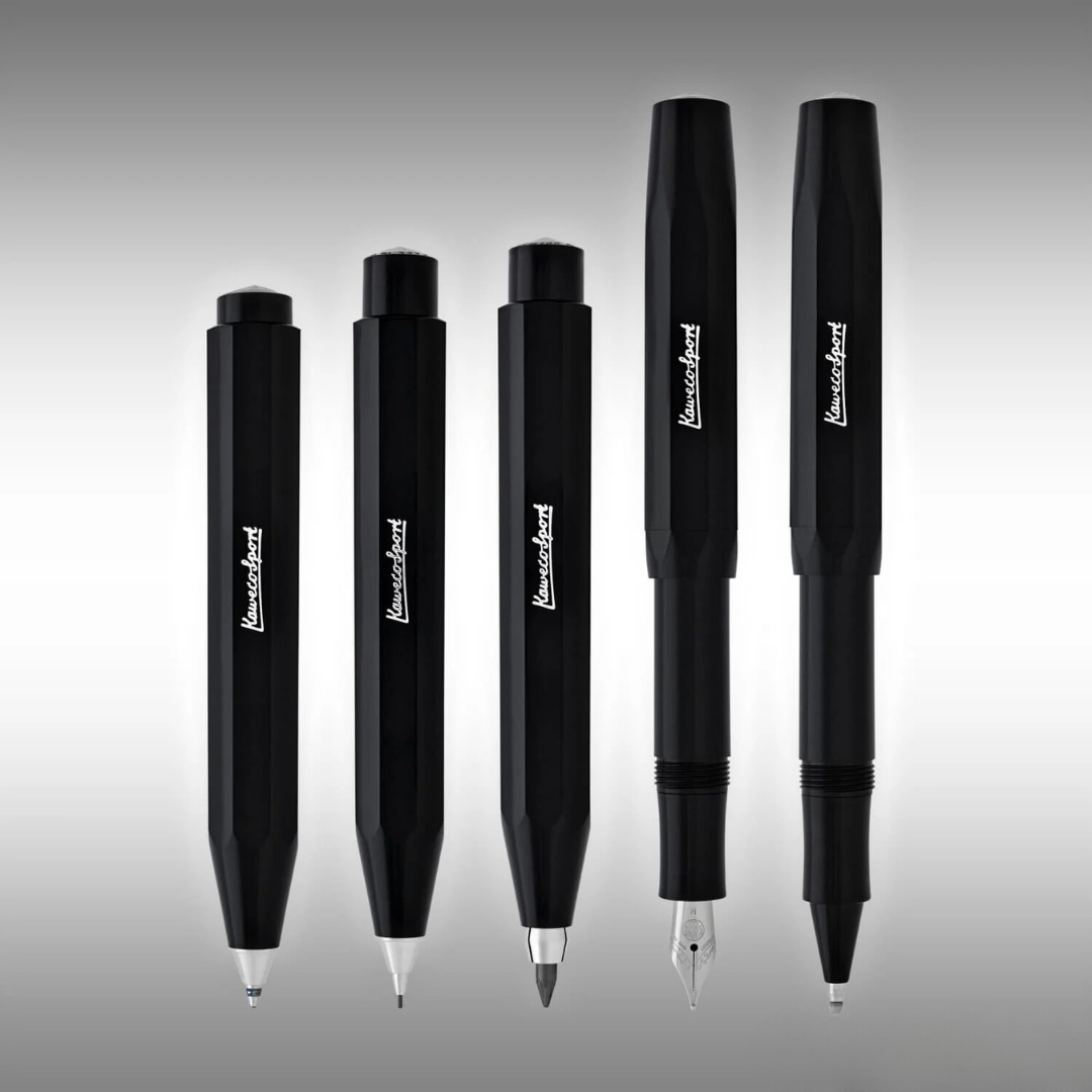 Kaweco Skyline Sport Fountain Pen in Black — Kaweco fountain pen — precision nib writing instrument, at Cityluxe Singapore stationery store