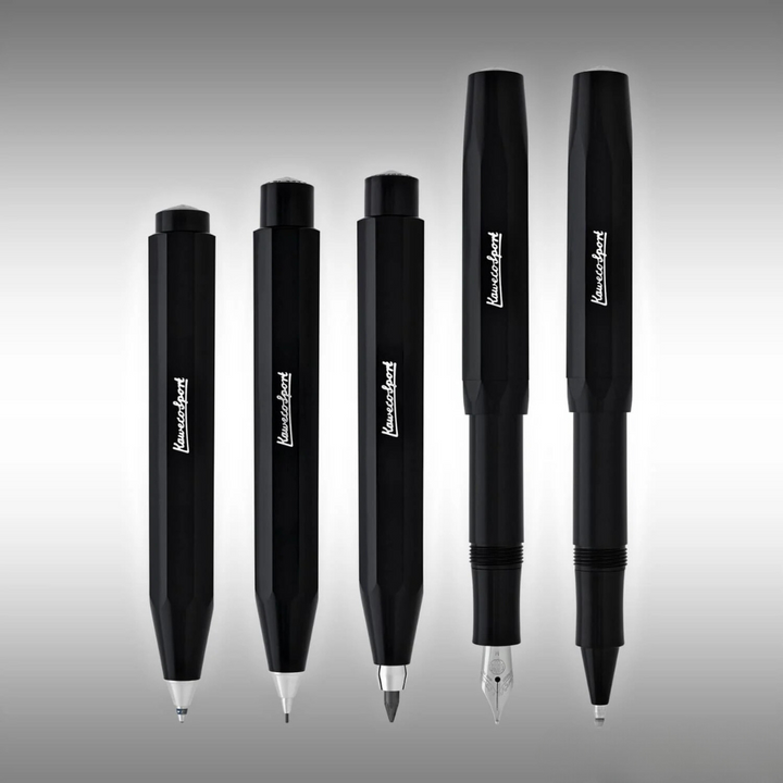 Kaweco Skyline Sport Fountain Pen in Black — Kaweco fountain pen — precision nib writing instrument, at Cityluxe Singapore stationery store
