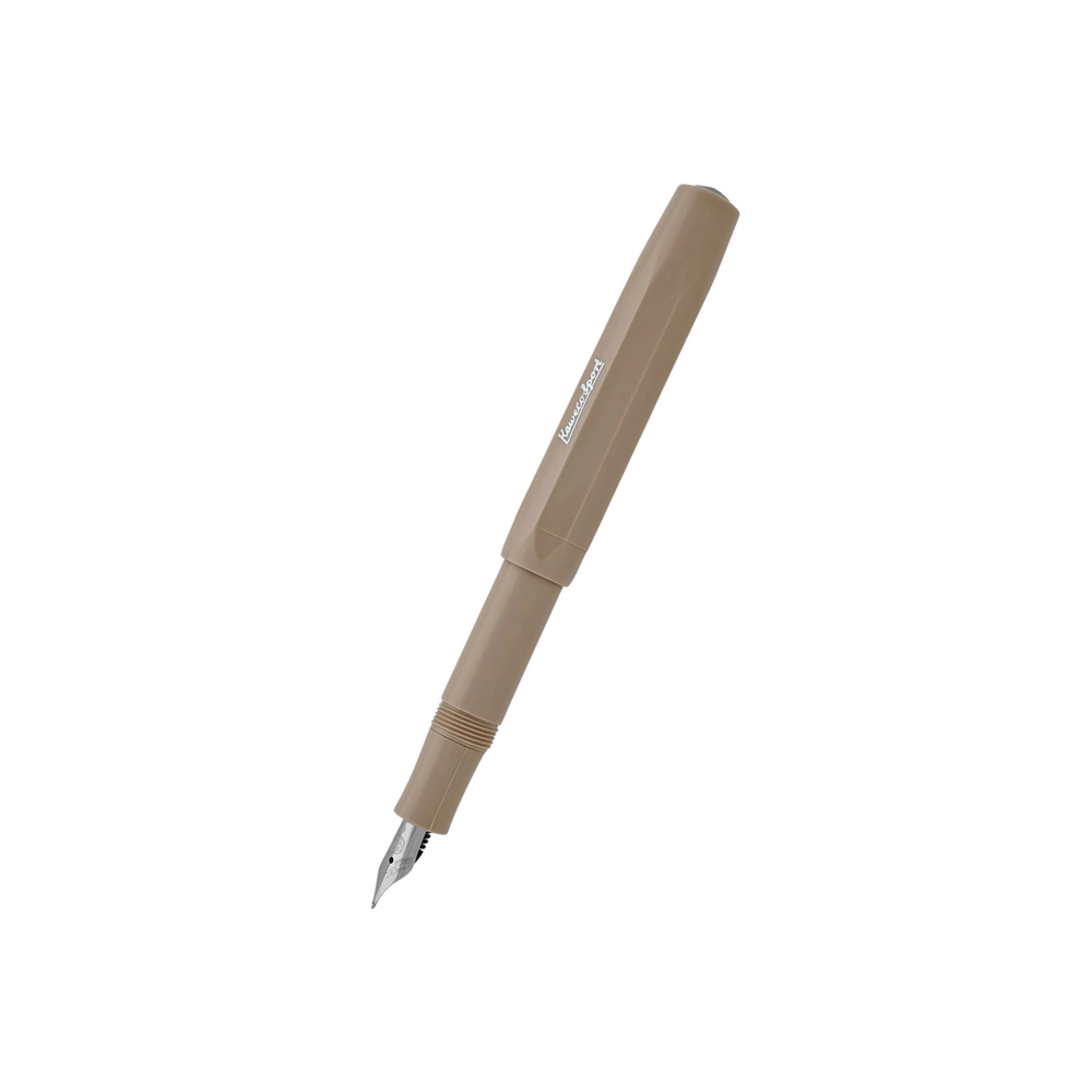 Kaweco Skyline Sport Fountain Pen - Macchiato — uncapped with cap posted