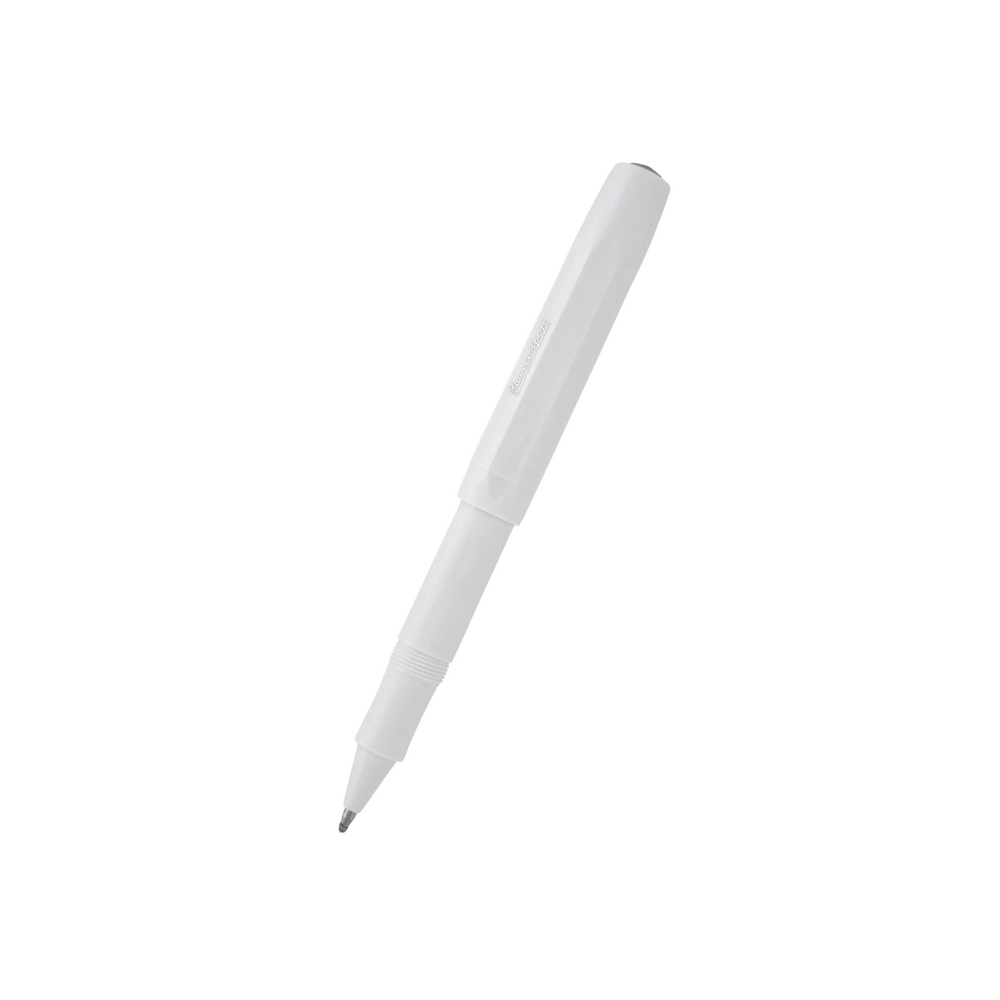 Kaweco Skyline Sport Gel Rollerball Pen - White — uncapped with cap posted