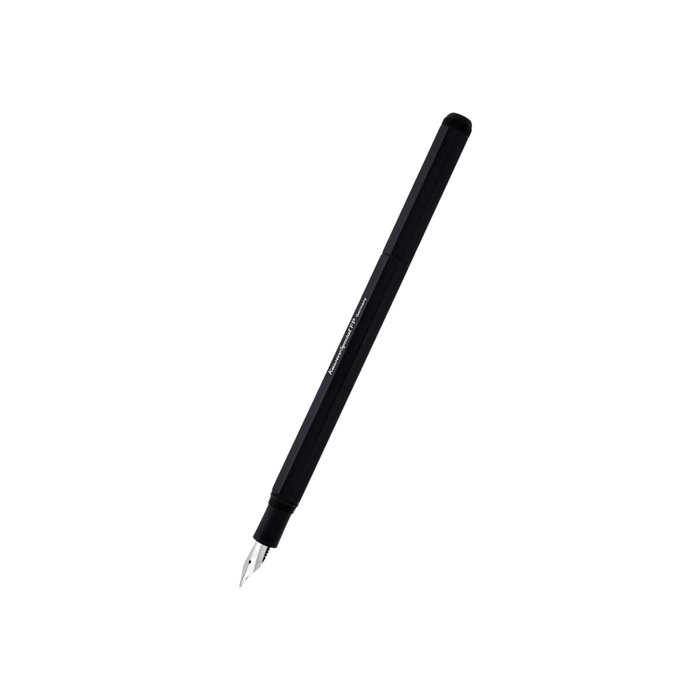 Kaweco Special Fountain Pen - Black — uncapped with cap posted