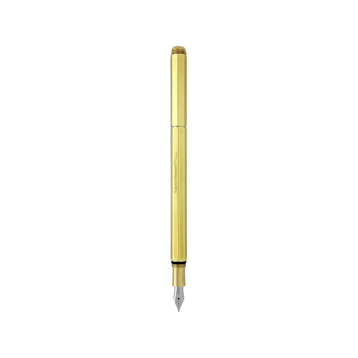 Kaweco Special Fountain Pen - Brass — writing at an angle