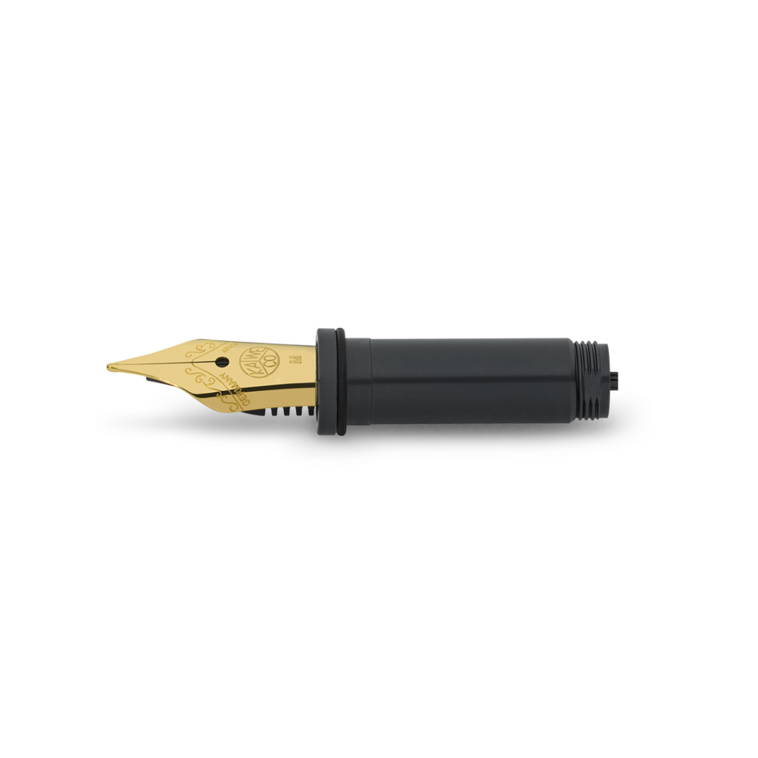 Kaweco Steel Nib Gold-Plated 190 Insert with Thread for PISTON SPORT [Pre-Order] — front view