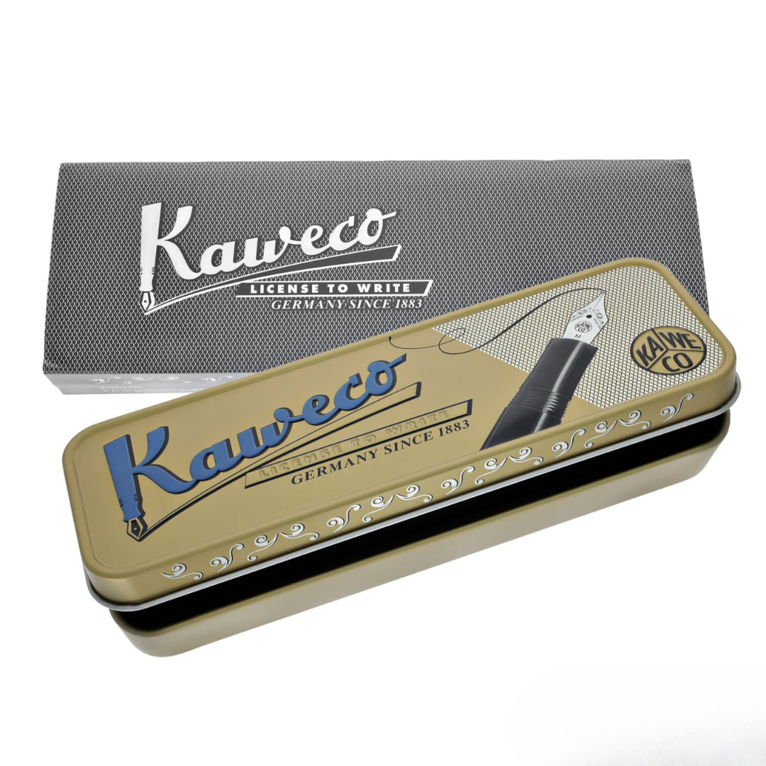 Kaweco DIA2 Rollerball Pen - Black with Chrome Trim — flat lay