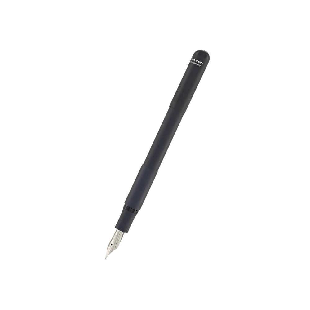 Kaweco Supra Fountain Pen - Black — uncapped with cap posted