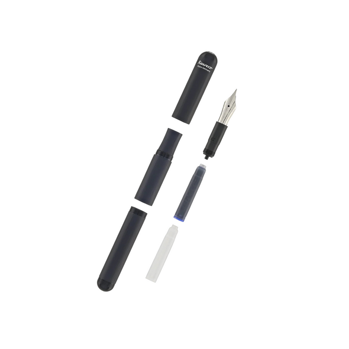 Kaweco Supra Fountain Pen - Black — writing at an angle