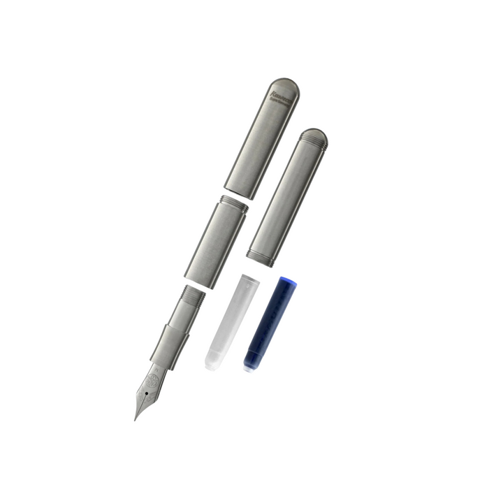 Kaweco Supra Fountain Pen in Stainless Steel — Kaweco fountain pen — precision nib writing instrument, at Cityluxe Singapore stationery store