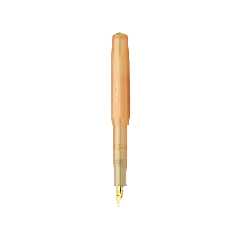Kaweco Collection Fountain Pen - Apricot Pearl — uncapped with cap posted
