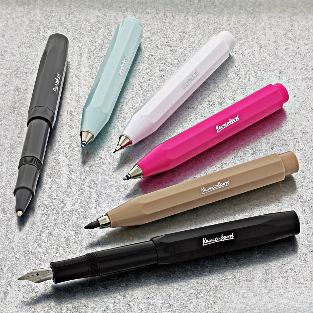Kaweco Skyline Sport Gel Rollerball Pen - Black — flat lay