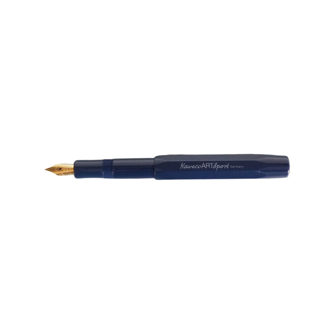 Kaweco Art Sport Fountain Pen Dark Blue Limited Edition 2018 Gold — Kaweco fountain pen — precision nib writing instrument, at Cityluxe Singapore stationery store