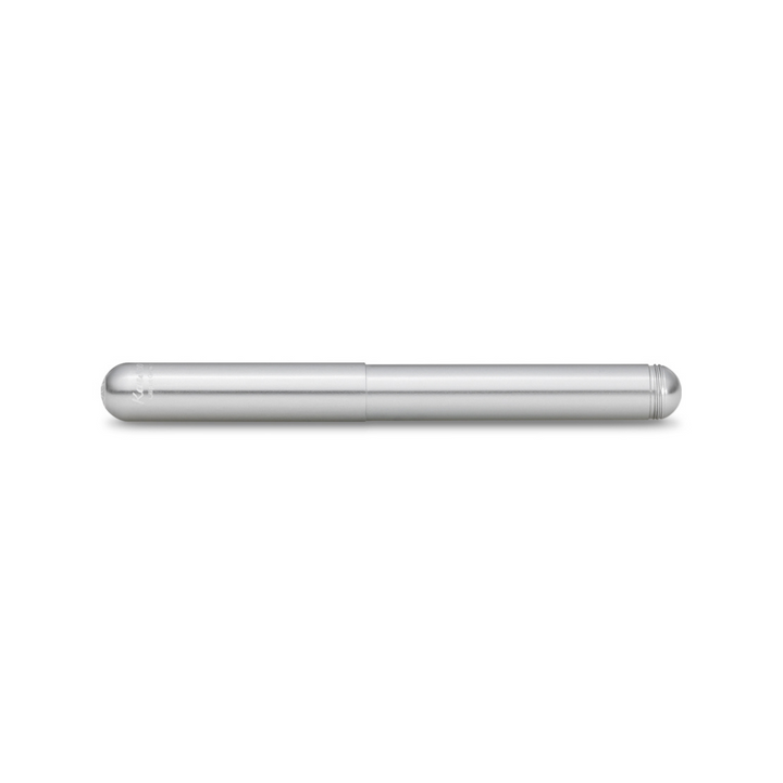 Kaweco Liliput Ballpoint Pen with Cap - Silver — writing at an angle