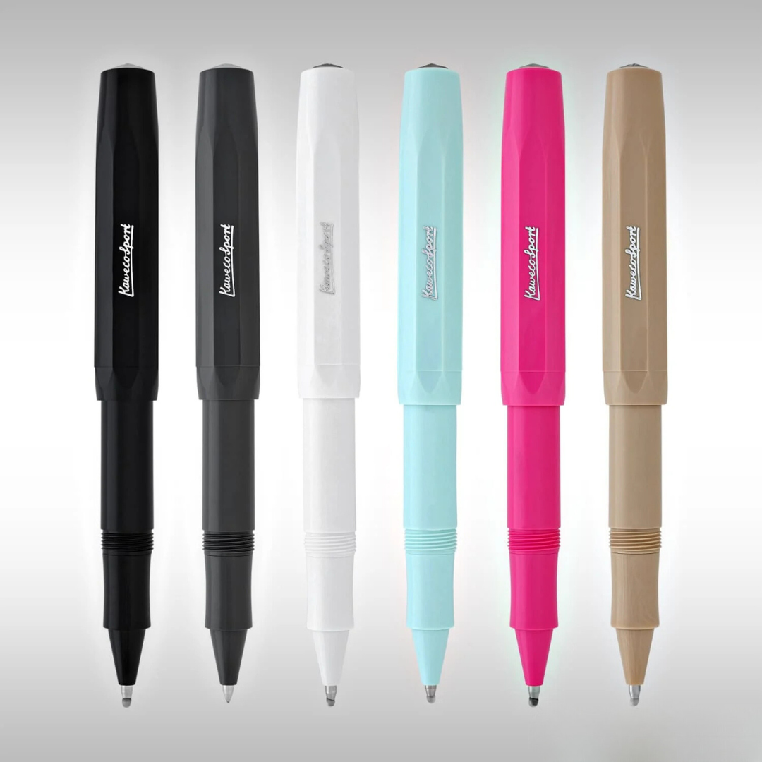 Kaweco Skyline Sport Gel Rollerball Pen - White — flat lay