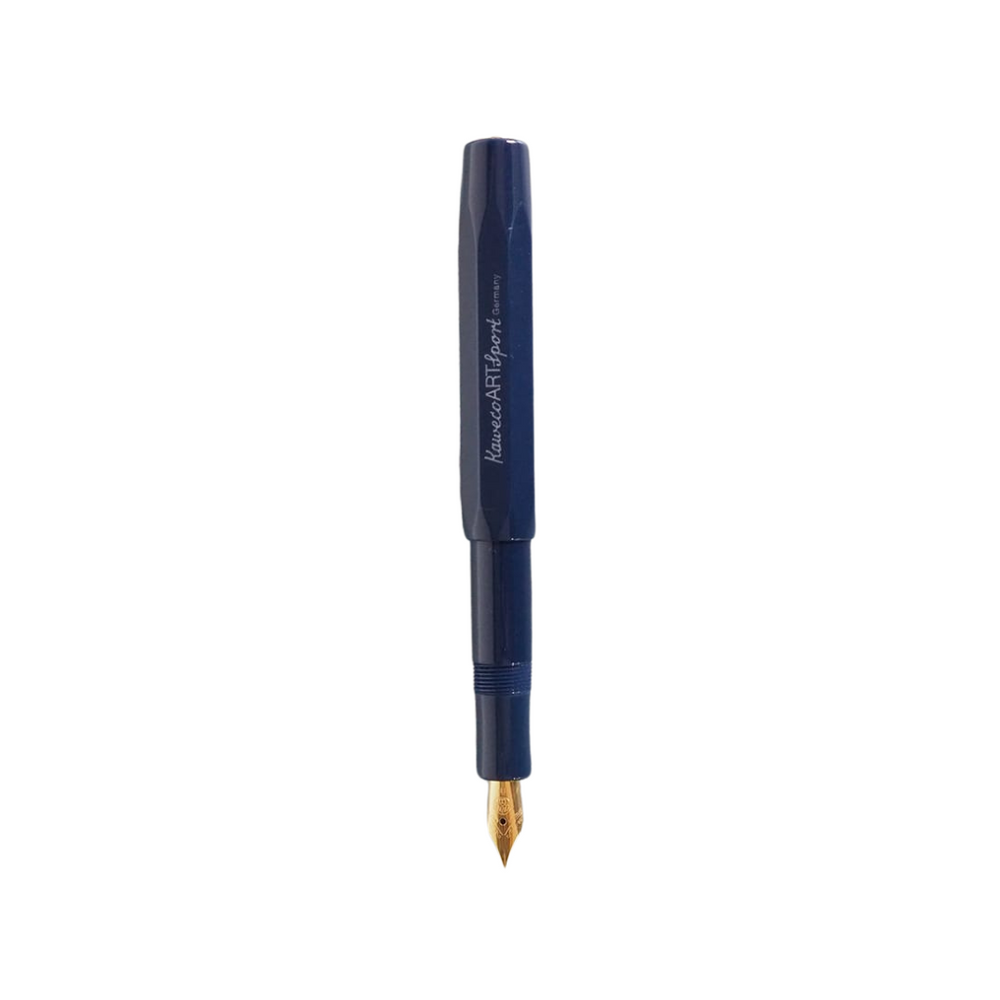 Kaweco Art Sport Fountain Pen Dark Blue Limited Edition 2018 Gold — Kaweco fountain pen — precision nib writing instrument, at Cityluxe Singapore stationery store