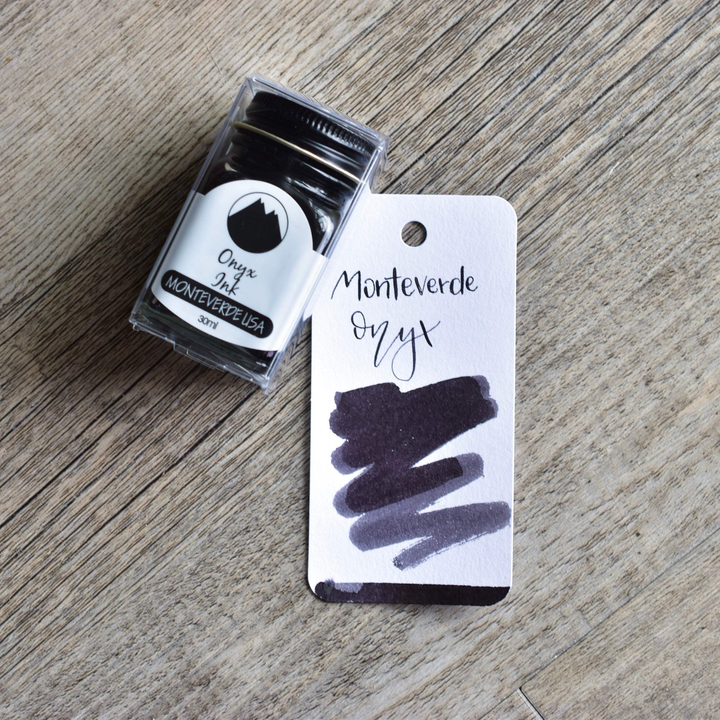 Monteverde 30ml Ink Bottle Onyx — cap detail