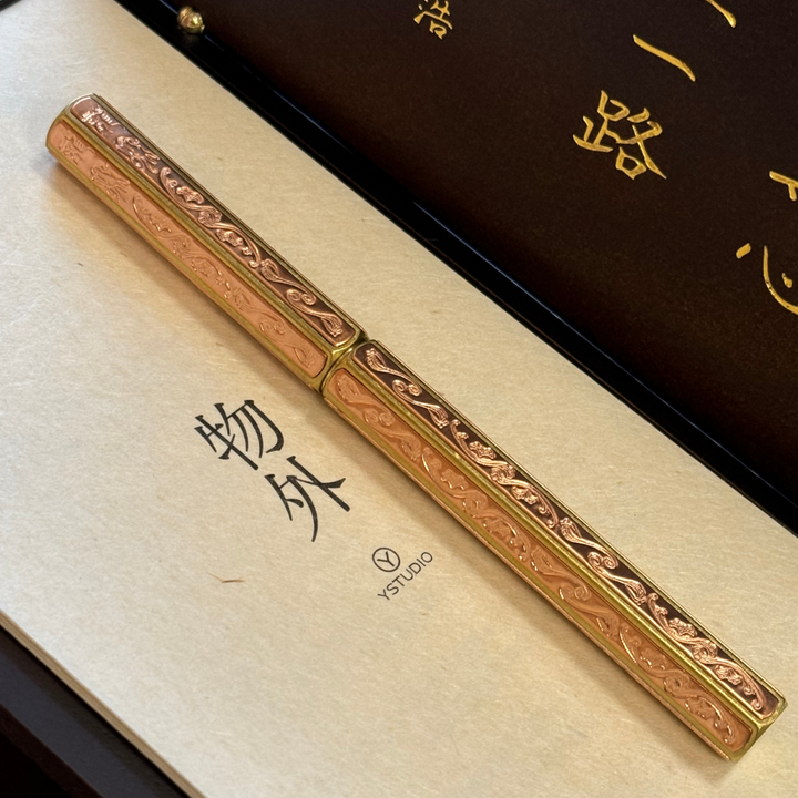 Ystudio Classic Renaissance Kazari Kanagu Fountain Pen - Dragon [Pre-Order] — flat lay